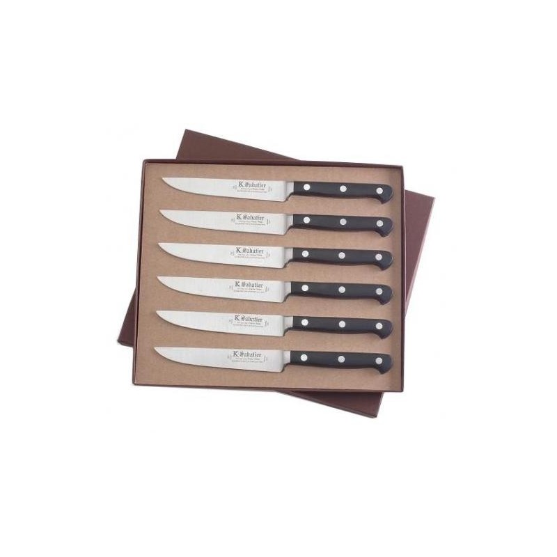 Cutie cu 6 cutite pentru friptura, lungime 13cm, Sabatier Proxus.