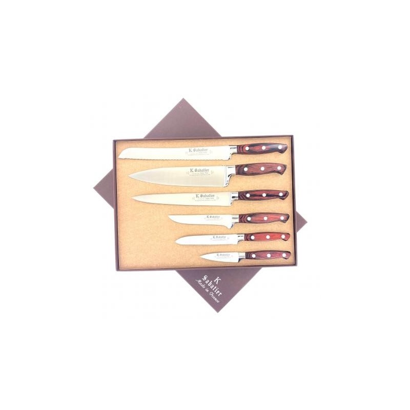 Set 6 cutite, cutie cadou, Sabatier Elegance.