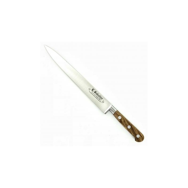 Cutit de feliat, lungime 20cm, maner din lemn de maslin, Sabatier Authentique - Olive.