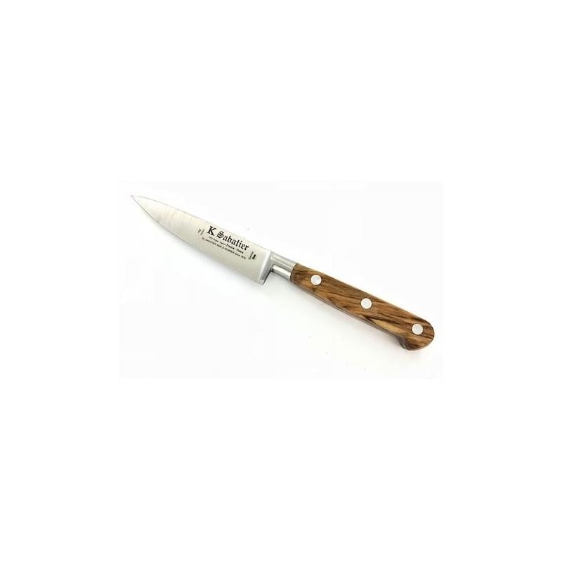Cutit decojit fructe si legume, lungime 7cm, maner din lemn de maslin, Sabatier Authentique - Olive.